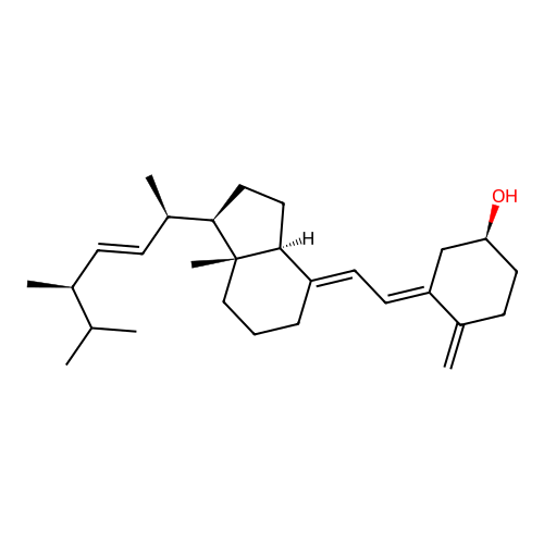 (5E,7E,22E)-9,10-Secoergosta-5,7,10(19),22-tetraen-3beta-OL structure