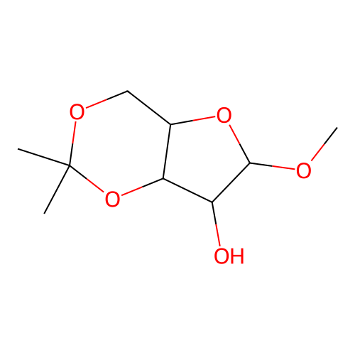 Methyl isopropylidene-beta-d-arabinoside structure