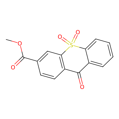 9H-Thioxanthene-3-carboxylic acid, 9-oxo-, methyl ester, 10,10-dioxide structure