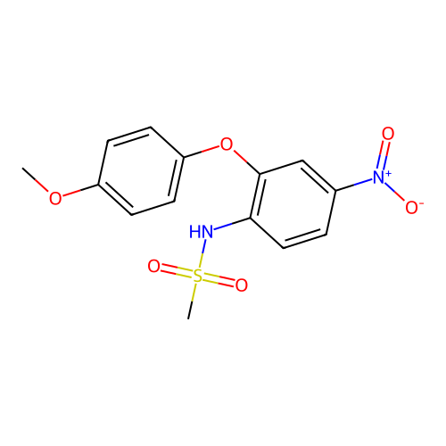N-(2-(4-Methoxyphenoxy)-4-nitrophenyl)methanesulfonamide structure