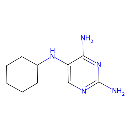 5-N-cyclohexylpyrimidine-2,4,5-triamine structure