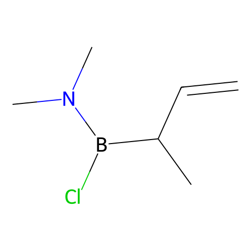 N-[but-3-en-2-yl(chloro)boranyl]-N-methylmethanamine structure