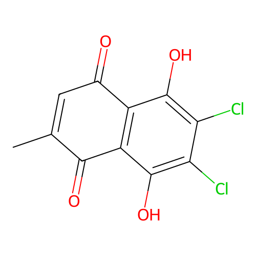 2,3-Dichloro-5,8-dihydroxy-6-methylnaphthalene-1,4-dione structure