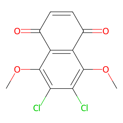 6,7-Dichloro-5,8-dimethoxy-1,4-naphthoquinone structure