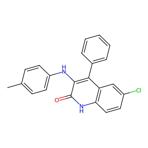 6-chloro-3-[(4-methylphenyl)amino]-4-phenylquinolin-2(1H)-one structure