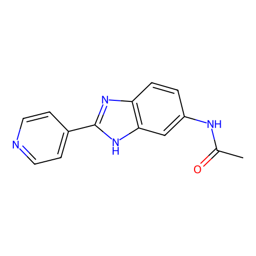 N-(2-Pyridin-4-yl-1H-benzoimidazol-5-yl)-acetamide structure
