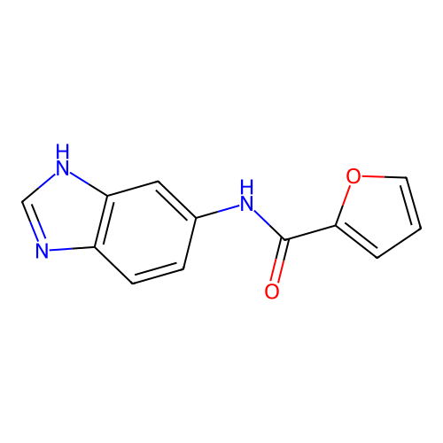 N-(3H-benzimidazol-5-yl)-2-furancarboxamide structure