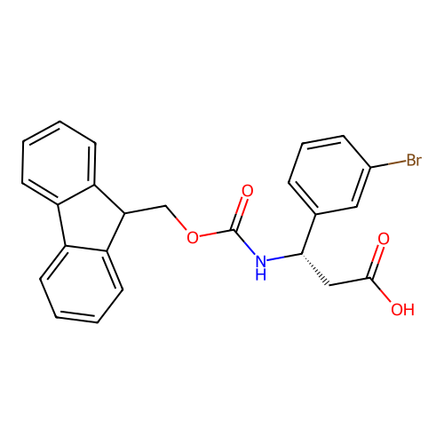 Fmoc-(S)-3-Amino-3-(3-bromo-phenyl)-propionic acid structure