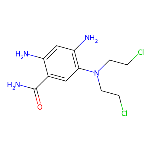 2,4-Diamino-5-[bis(2-chloroethyl)amino]benzamide structure