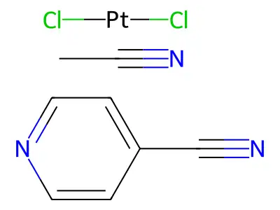 Acetonitrile;dichloroplatinum;pyridine-4-carbonitrile structure