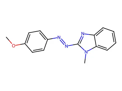2-[(E)-(4-methoxyphenyl)diazenyl]-1-methyl-1H-benzimidazole structure