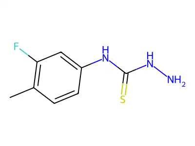 N-(3-fluoro-4-methylphenyl)hydrazinecarbothioamide structure