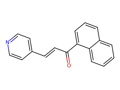 1-(Naphthalen-1-yl)-3-(pyridin-4-yl)prop-2-en-1-one structure