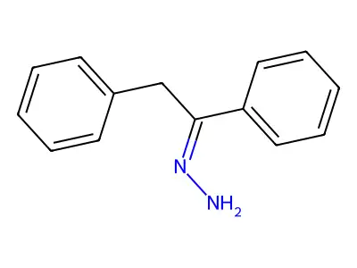 Ethanone, 1,2-diphenyl-, hydrazone structure