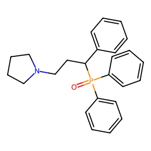 Phosphine oxide, diphenyl((alpha-(2-pyrrolidinyl)ethyl)benzyl)- structure