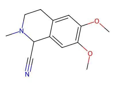 6,7-Dimethoxy-2-methyl-1,2,3,4-tetrahydroisoquinoline-1-carbonitrile structure