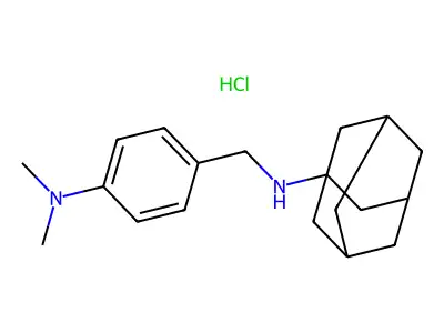N-[4-(dimethylamino)benzyl]-1-adamantanamine hydrochloride structure