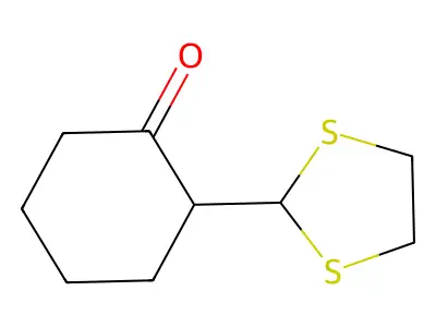 Cyclohexanone, 2-(1,3-dithiolan-2-yl)- structure
