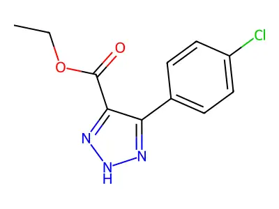 5-(4-Chlorophenyl)-1H-1,2,3-triazole-4-carboxylic acid ethyl ester structure