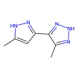4-Methyl-5-(5-methyl-1H-pyrazol-3-yl)-1H-1,2,3-triazole structure