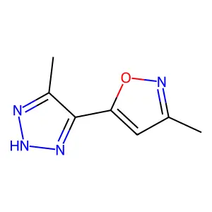 1H-1,2,3-Triazole, 4-methyl-5-(3-methyl-5-isoxazolyl)- structure