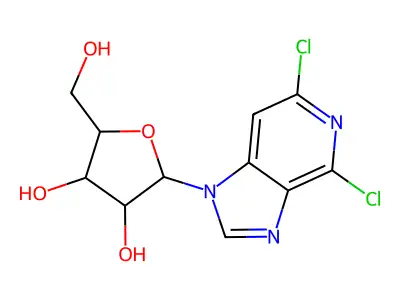 4,6-Dichloro-1-pentofuranosyl-1H-imidazo[4,5-c]pyridine structure