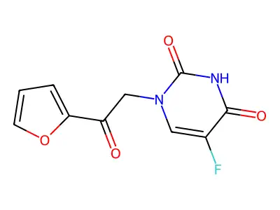 5-Fluoro-1-[2-(furan-2-yl)-2-oxoethyl]pyrimidine-2,4-dione structure