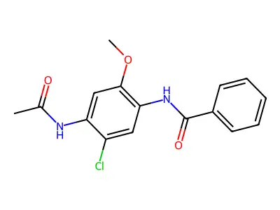 N-(4-acetamido-5-chloro-2-methoxyphenyl)benzamide structure
