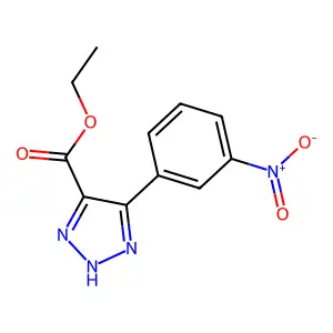 1H-1,2,3-Triazole-4-carboxylic acid, 5-(3-nitrophenyl)-, ethyl ester structure