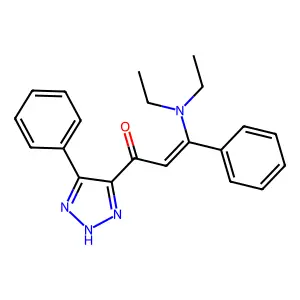2-Propen-1-one, 3-(diethylamino)-3-phenyl-1-(5-phenyl-1,2,3-triazol-4-YL)- structure