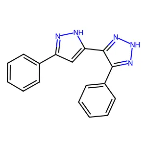 4-Phenyl-5-(5-phenyl-1H-pyrazol-3-yl)-1H-1,2,3-triazole structure