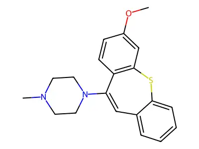 Piperazine, 1-(7-methoxydibenzo(b,f)thiepin-10-yl)-4-methyl- structure