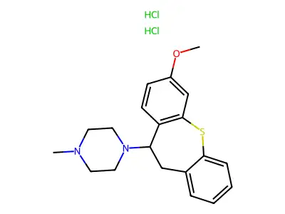 7-Methoxy-10-(4-methylpiperazino)-10,11-dihydrodibenzo(b,f)thiepin dihydrochloride structure