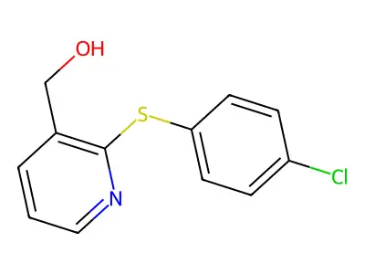 {2-[(4-Chlorophenyl)sulfanyl]-3-pyridinyl}methanol structure