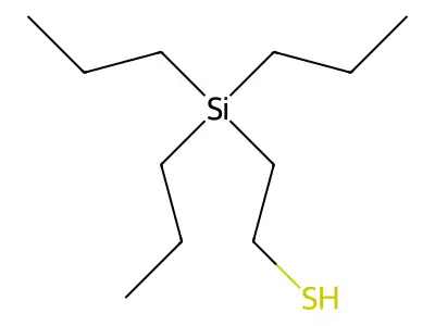 Ethanethiol, 2-(tripropylsilyl)- structure