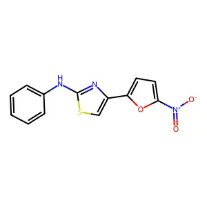 4-(5-硝基-2-呋喃基)-N-苯基-2-噻唑胺 structure