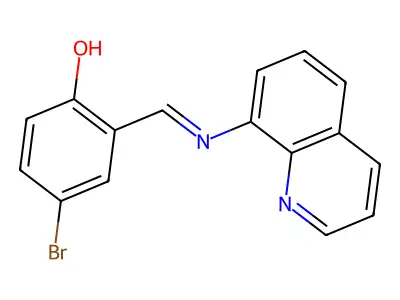 4-Bromo-2-(quinolin-8-yliminomethyl)-phenol structure