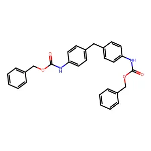 Dibenzyl (methylenebis(4,1-phenylene))dicarbamate structure