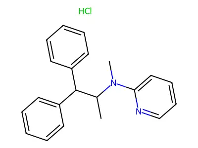 2-Pyridinamine, N-methyl-N-(1-methyl-2,2-diphenylethyl)-, hydrochloride structure