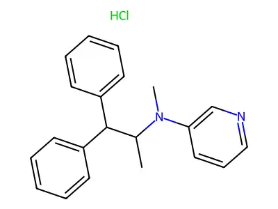 3-Pyridinamine, N-methyl-N-(1-methyl-2,2-diphenylethyl)-, hydrochloride structure