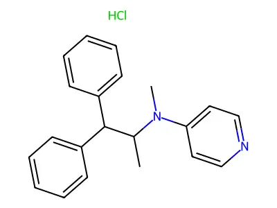4-Pyridinamine, N-methyl-N-(1-methyl-2,2-diphenylethyl)-, hydrochloride structure