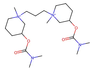 [1-[3-[3-(dimethylcarbamoyloxy)-1-methylpiperidin-1-ium-1-yl]propyl]-1-methylpiperidin-1-ium-3-yl] N,N-dimethylcarbamate structure