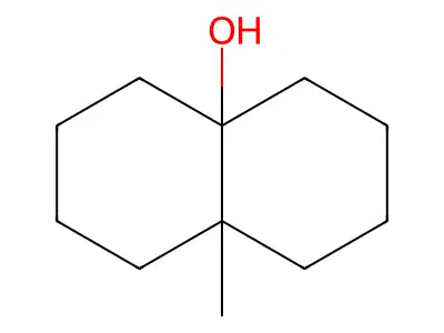 4a-(2H)-Naphthalenol, octahydro-8a-methyl-, cis- structure
