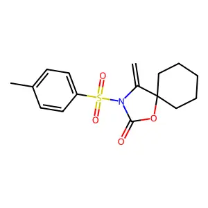 3-(4-Methylbenzene-1-sulfonyl)-4-methylidene-1-oxa-3-azaspiro[4.5]decan-2-one structure