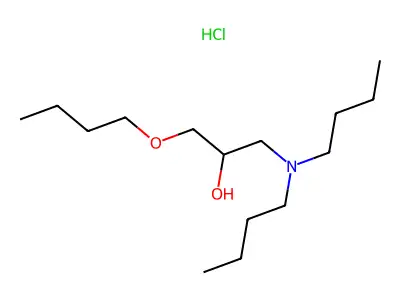 2-Propanol, 1-butoxy-3-(dibutylamino)-, hydrochloride structure