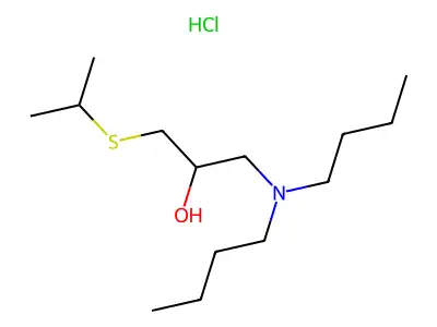 2-Propanol, 1-(dibutylamino)-3-((1-methylethyl)thio)-, hydrochloride structure