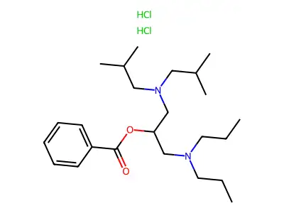 1-(Diisobutylamino)-3-dipropylamino-2-propanol benzoate dihydrochloride structure