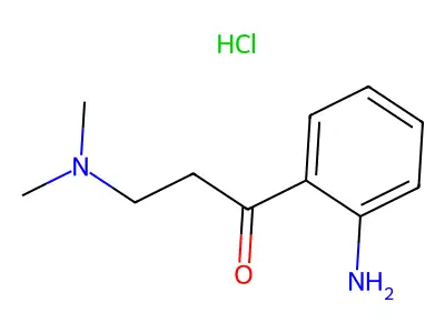Propiophenone, 2'-amino-3-(dimethylamino)-, hydrochloride structure