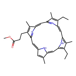 8,13-Diethyl-3,7,12,17-tetramethyl-21H,23H-porphine-2-propanoic acid methyl structure