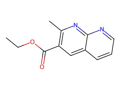 Ethyl 2-methyl-1,8-naphthyridine-3-carboxylate structure